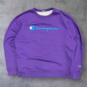 Champion purple crew neck sweater